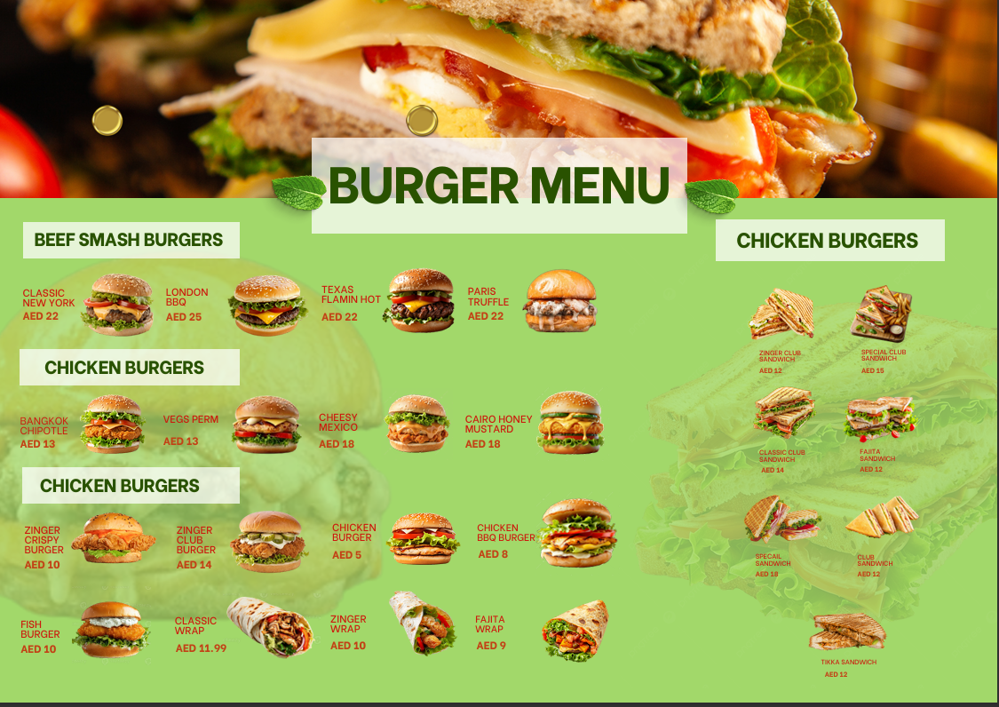 Burger Menu